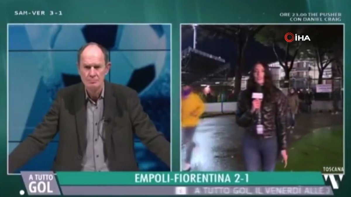 İtalya’da canlı yayında kadın muhabire taciz