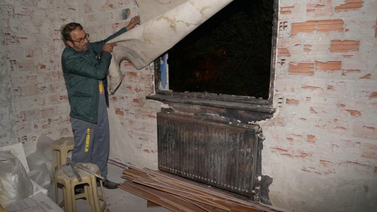 Kastamonu’da evde yangın çıkmasın diye nöbet tutuyorlar
