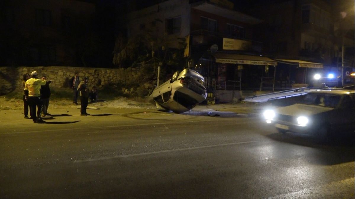 Takla Atan Araçtan Burunları Bile Kanamadan Sağ Çıktılar