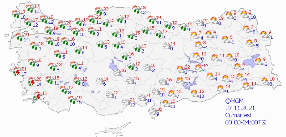 Meteoroloji, ülke genelinde yağışlı hava açıklaması yaptı