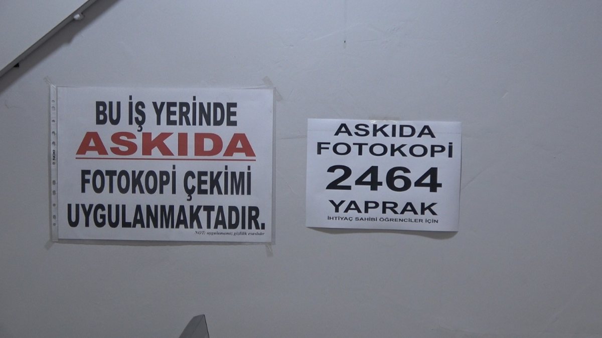 Rize'de askıda ekmekten sonra 'Askıda fotokopi'