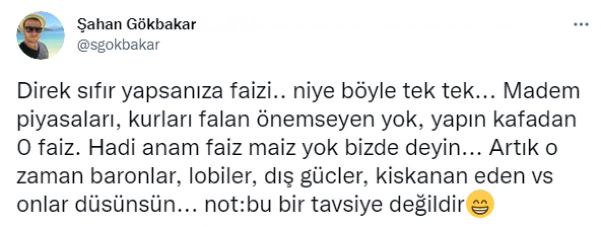 Şahan Gökbakar'dan Merkez Bankası'na eleştiri