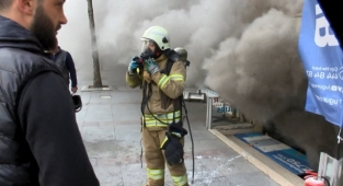 Sarıyer'de iş yerinde çıkan yangın, paniğe neden oldu