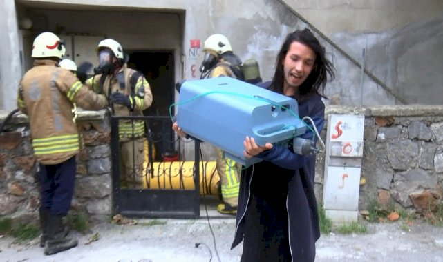 Maltepe'de madde bağımlısı, evi ateşe verdi