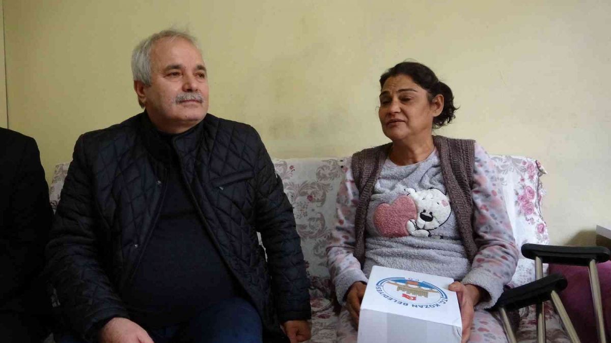 Adana'da engelli kadın sevinç gözyaşları döktü