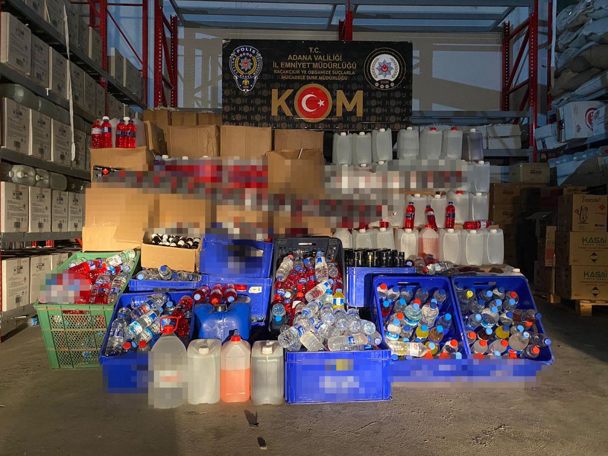 Adana'daki sahte içki baskınında 5 kişi gözaltına alındı