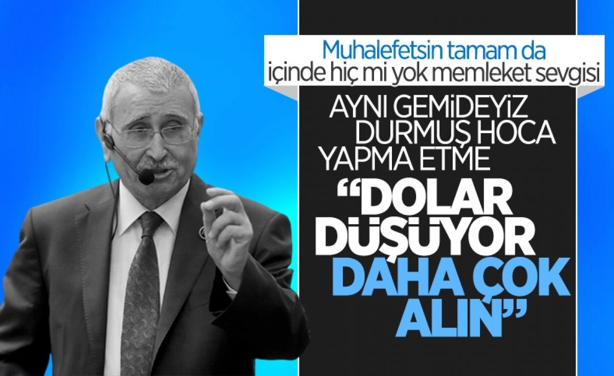 Durmuş Yılmaz, döviz satın alma çağrısında geri adım attı