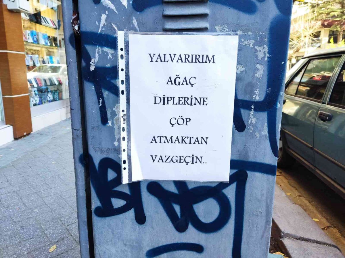 Eskişehir'de atılan çöpler için yalvardı