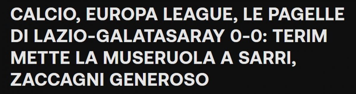 Galatasaray, İtalya basınında gündem oldu