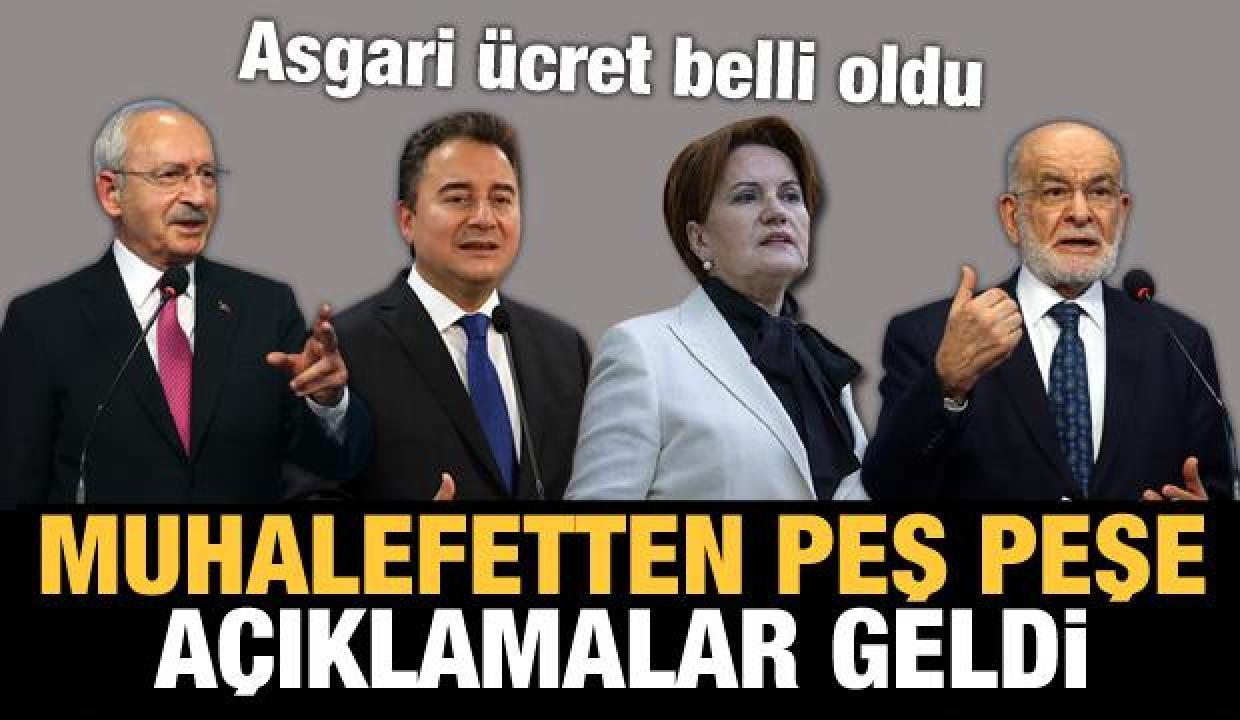 Muhalefetten peş peşe asgari ücret açıklaması