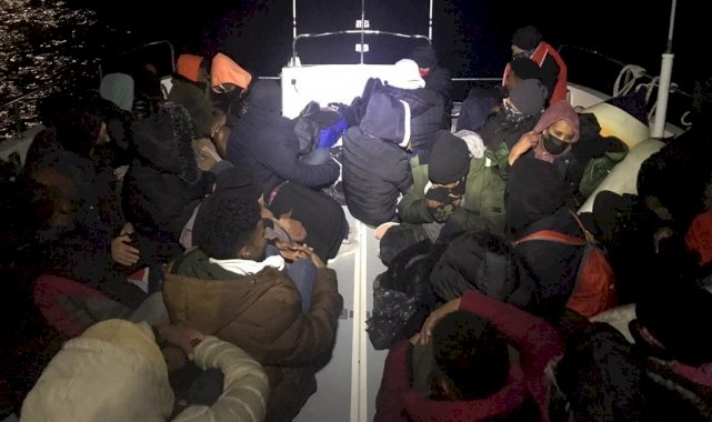 İzmir açıklarında kaçak göçmen yoğunluğu