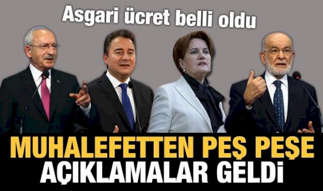 Muhalefetten peş peşe asgari ücret açıklaması