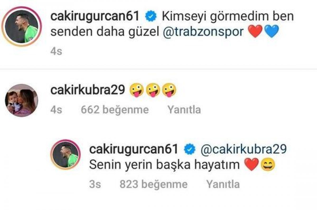 Uğurcan Çakır ve eşi Kübra Çakır'ın güldüren diyaloğu