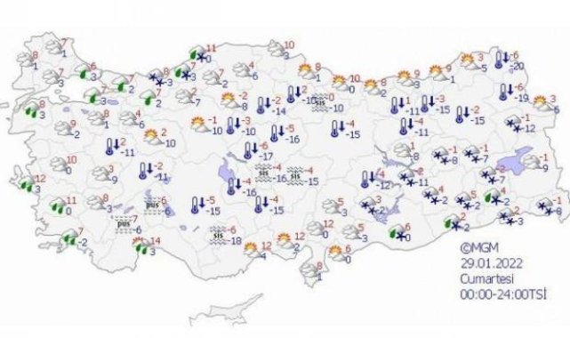 Meteroloji'den haritalı uyarı! Sağanak ve kar var