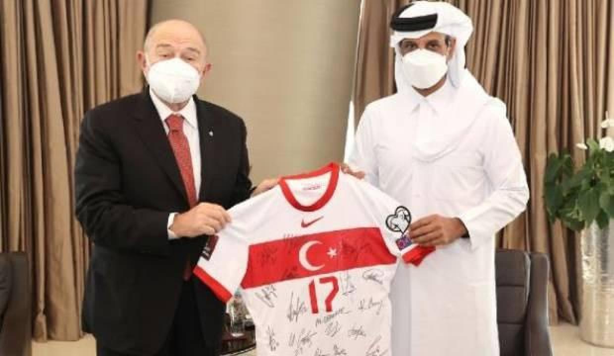 TFF Başkanı Özdemir'den Al Thani'ye ziyaret