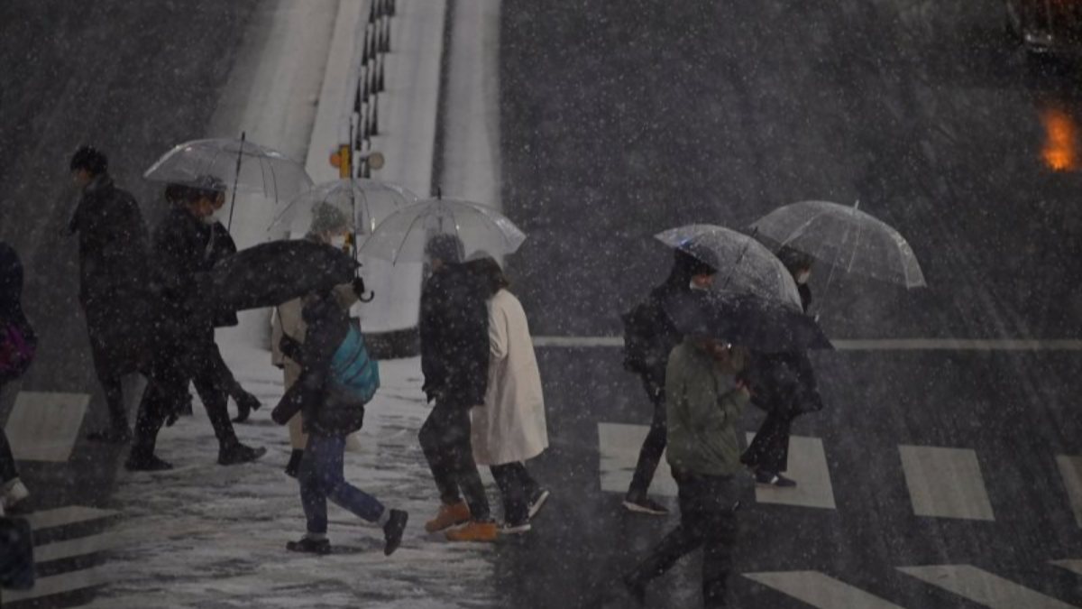 Tokyo&#039;da dondurucu soğuklar ve kar nedeniyle 215 kişi hastanelik oldu