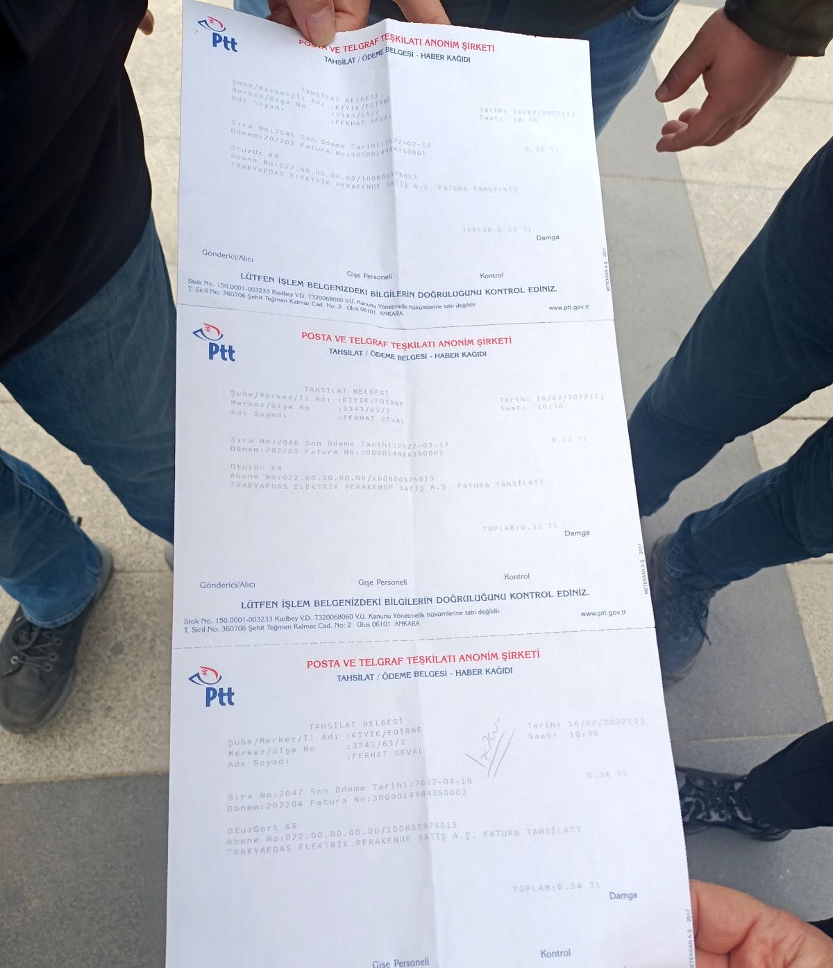 Edirne'deki köy evine 1 lira fatura gelen adam, 3 takitle ödeme yaptı