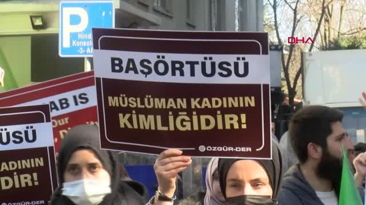İstanbul'da Hindistan'a yönelik protesto