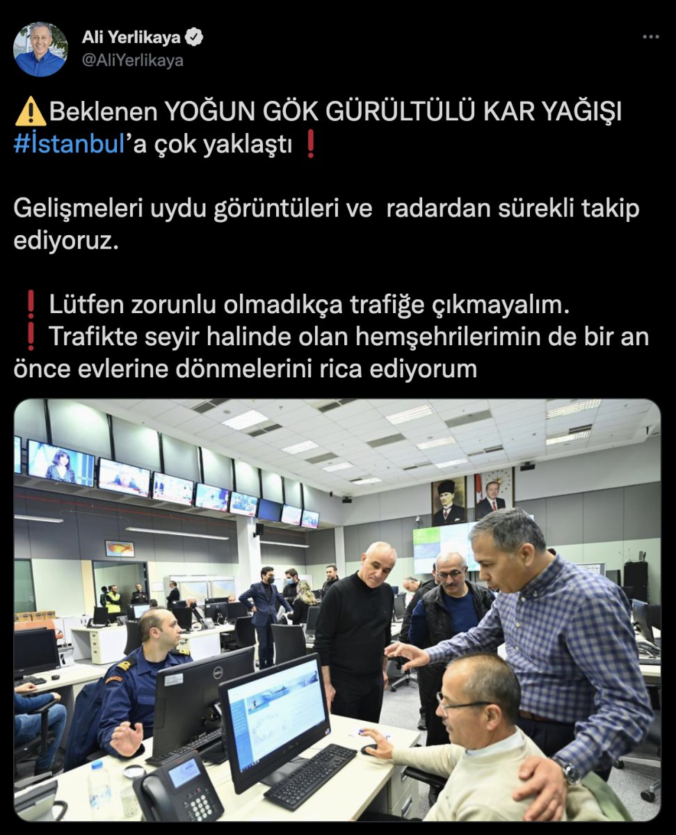 Ali Yerlikaya'dan kar ve trafik uyarısı