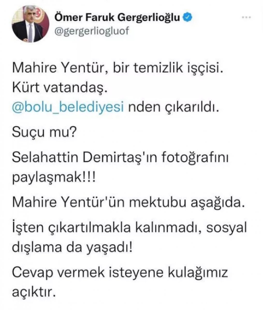Bolu Belediyesi'yle HDP arasında 'Selahattin Demirtaş fotoğrafı' gerilimi