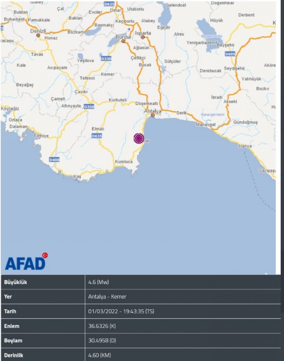 Deprem mi oldu? 1 Mart 2022 nerede deprem oldu?