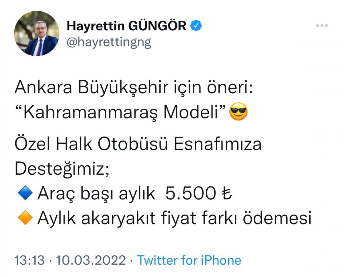 Kahramanmaraş Büyükşehir Belediyesi’nden özel halk otobüsleri için çözüm önerisi