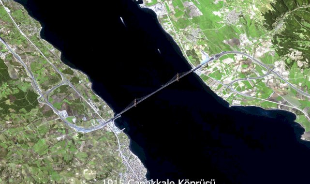 Göktürk-1'in gözünden 1915 Çanakkale Köprüsü