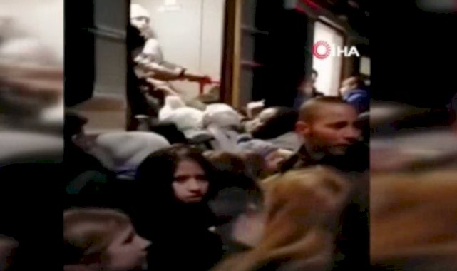 Kiev'i terk etmek isteyen halkın 'trene binme' mücadelesi