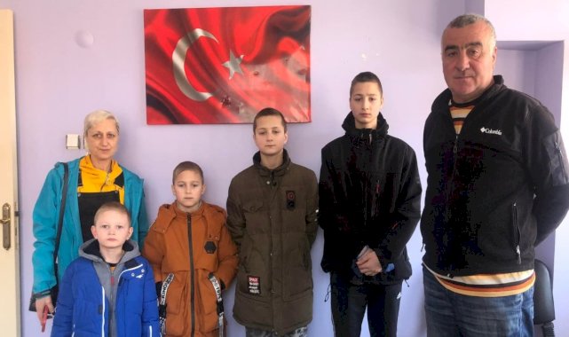 Zonguldaklı iş adamı evini Ukraynalı aileye açtı