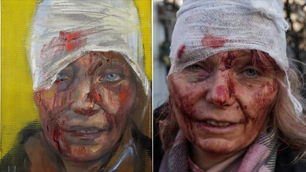 ABD'li ressam Zhenya Gershman, Ukrayna savaşındaki 'sembol fotoğrafı' resmetti