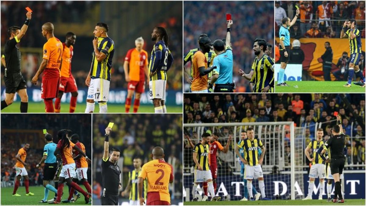 Fenerbahçe ile Galatasaray arasındaki derbi maçları kart rekoru kırıyor