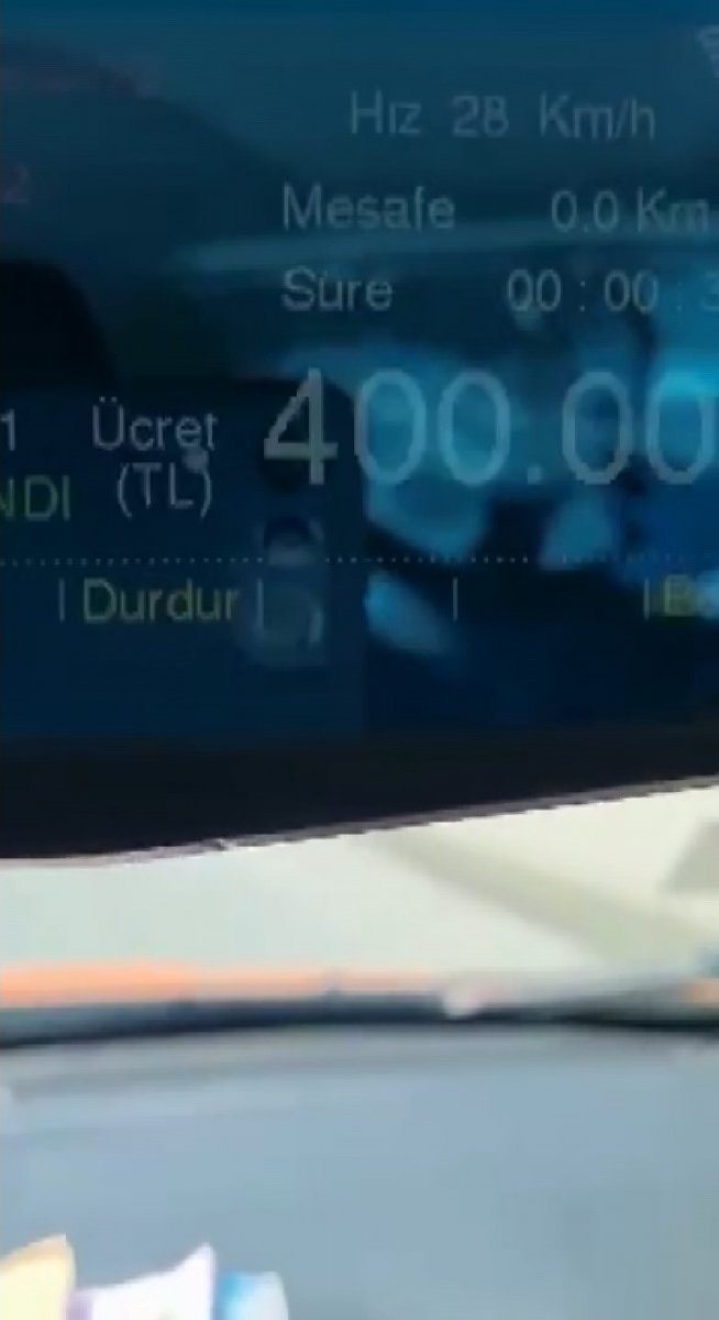 İstanbul'da 5 dakikaya 435 tl taksi ücreti ödeyen genç şikayetçi oldu