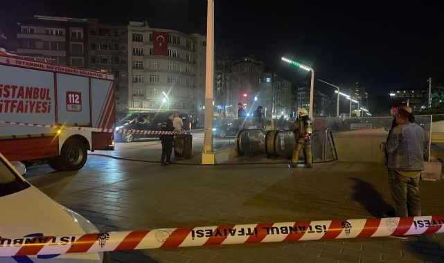 Taksim Metro İstasyonu'nda  yangın paniği