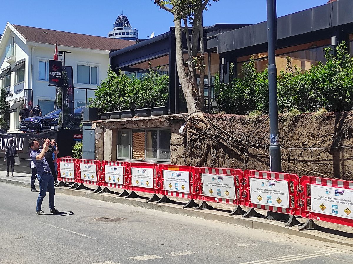 Beşiktaş'ta çöken istinat duvarından bomba sesi çıktı