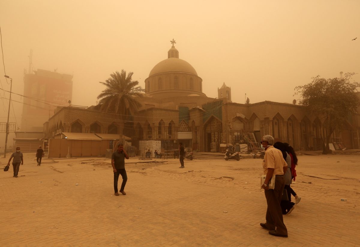 Irak'ta kum fırtınası