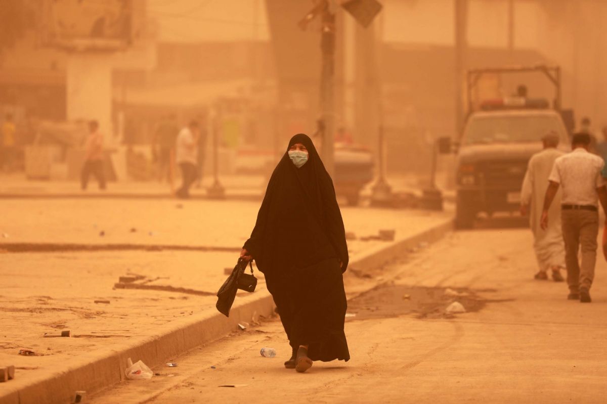 Irak'ta kum fırtınası