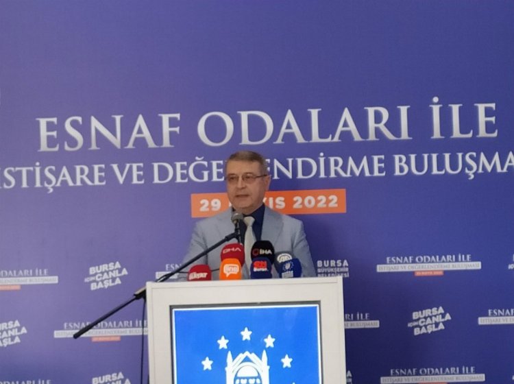 Mehmet Özhaseki Bursa'da Esnaf odaları ile buluştu