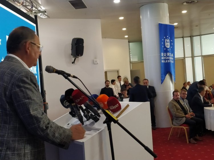 Mehmet Özhaseki Bursa'da Esnaf odaları ile buluştu