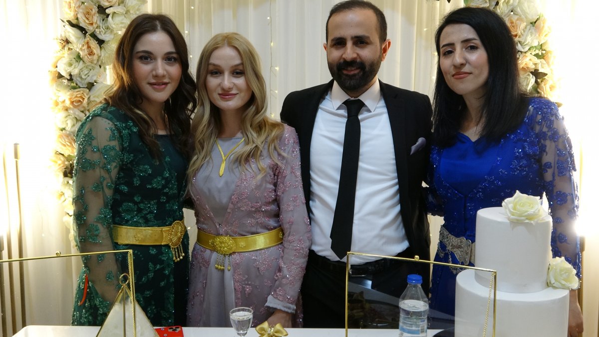 Savaş nedeniyle ülkesinde nişan yapamayan Ukraynalı gelin Hakkari'ye geldi