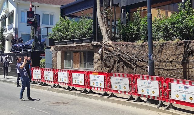 Beşiktaş'ta çöken istinat duvarından bomba sesi çıktı