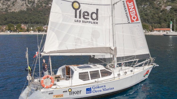 Yelken gücü ile tek başına Türkiye turuna çıktı