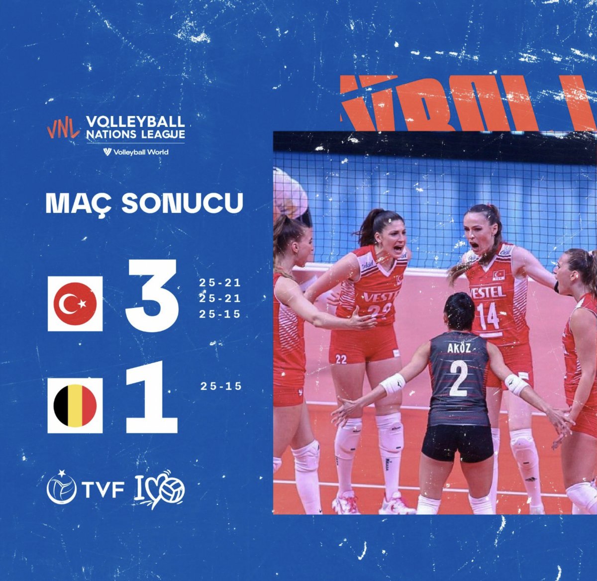 Filenin Sultanları, Belçika'yı mağlup etti