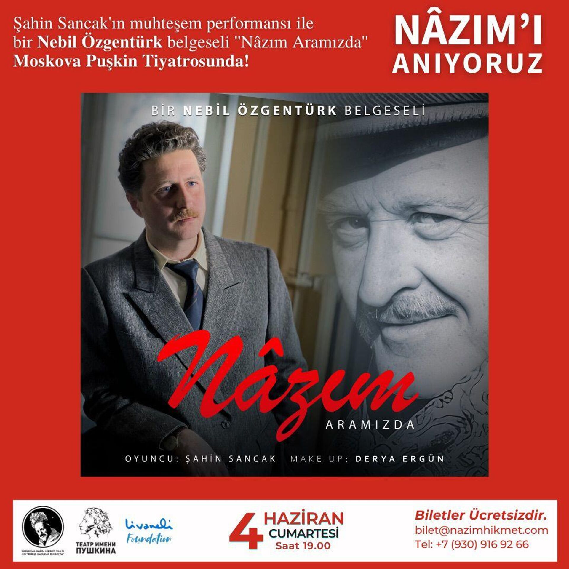 Nâzım Hikmet’e ithafen bu hafta Moskova’da bir dizi etkinlik düzenlenecek