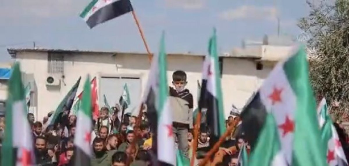 Tel Rıfatlılar topraklarına yuvalanan YPG/PKK’yı protesto etti