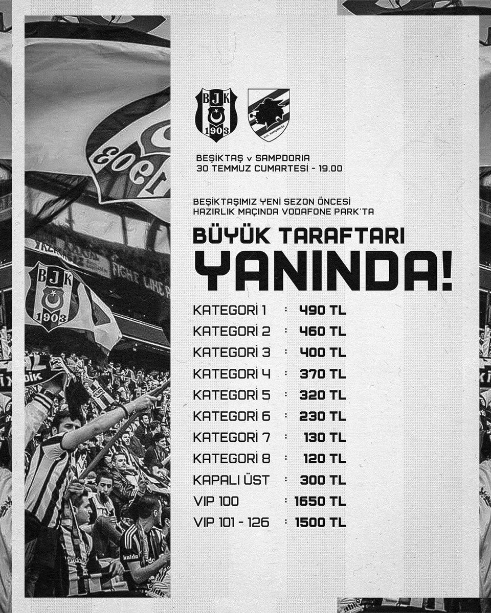 Beşiktaş - Sampdoria maçı biletleri ne zaman satışa çıkacak? Maç ne zaman?