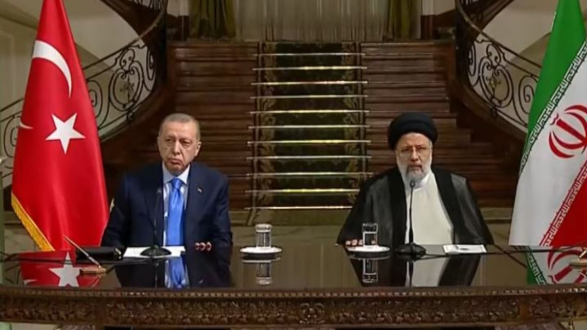 Cumhurbaşkanı Erdoğan ile İbrahim Reisi, ortak açıklama yaptı