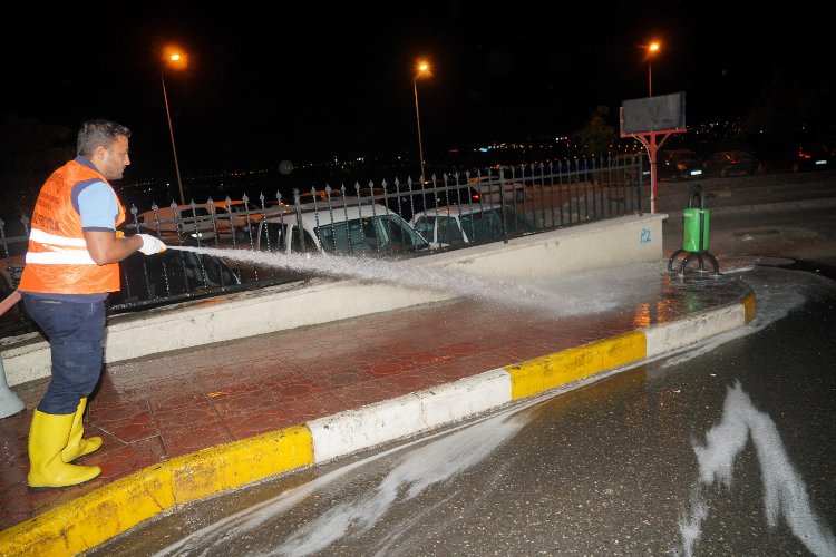 Diyarbakır'da Cadde ve kaldırımlarda bayram temizliği