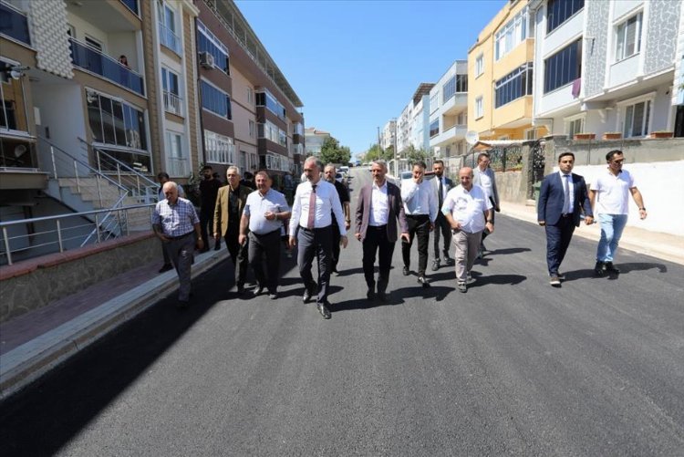 İnegöl'de kapsamlı yol ve kaldırım çalışması