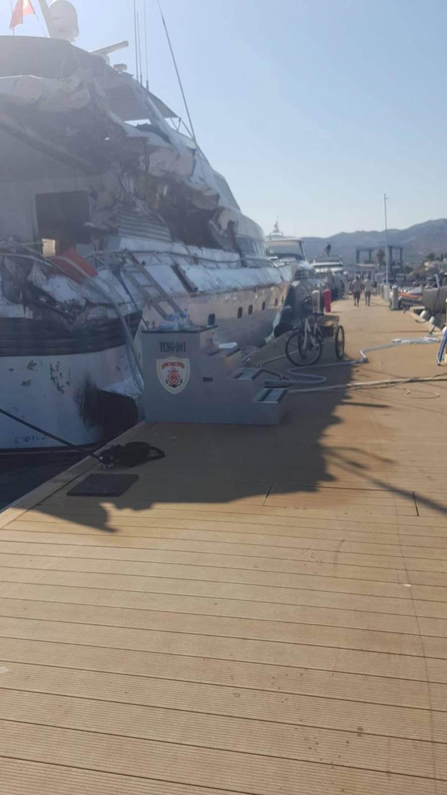 Kaçmaya çalışan lüks yat, ateş açılarak durduruldu