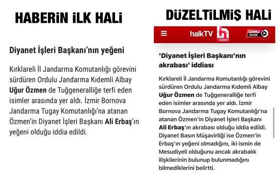 Halk TV yine Diyanet İşleri Başkanı Ali Erbaş'ı hedef aldı
